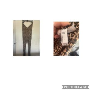 American Apparel Leopard Full Length Body Suit